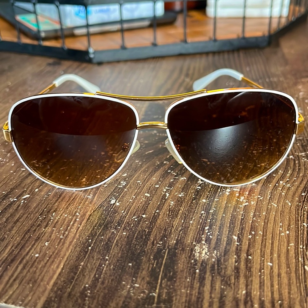 Tory Burch Aviator Gold Metal Sunglasses TY6035-301913-60